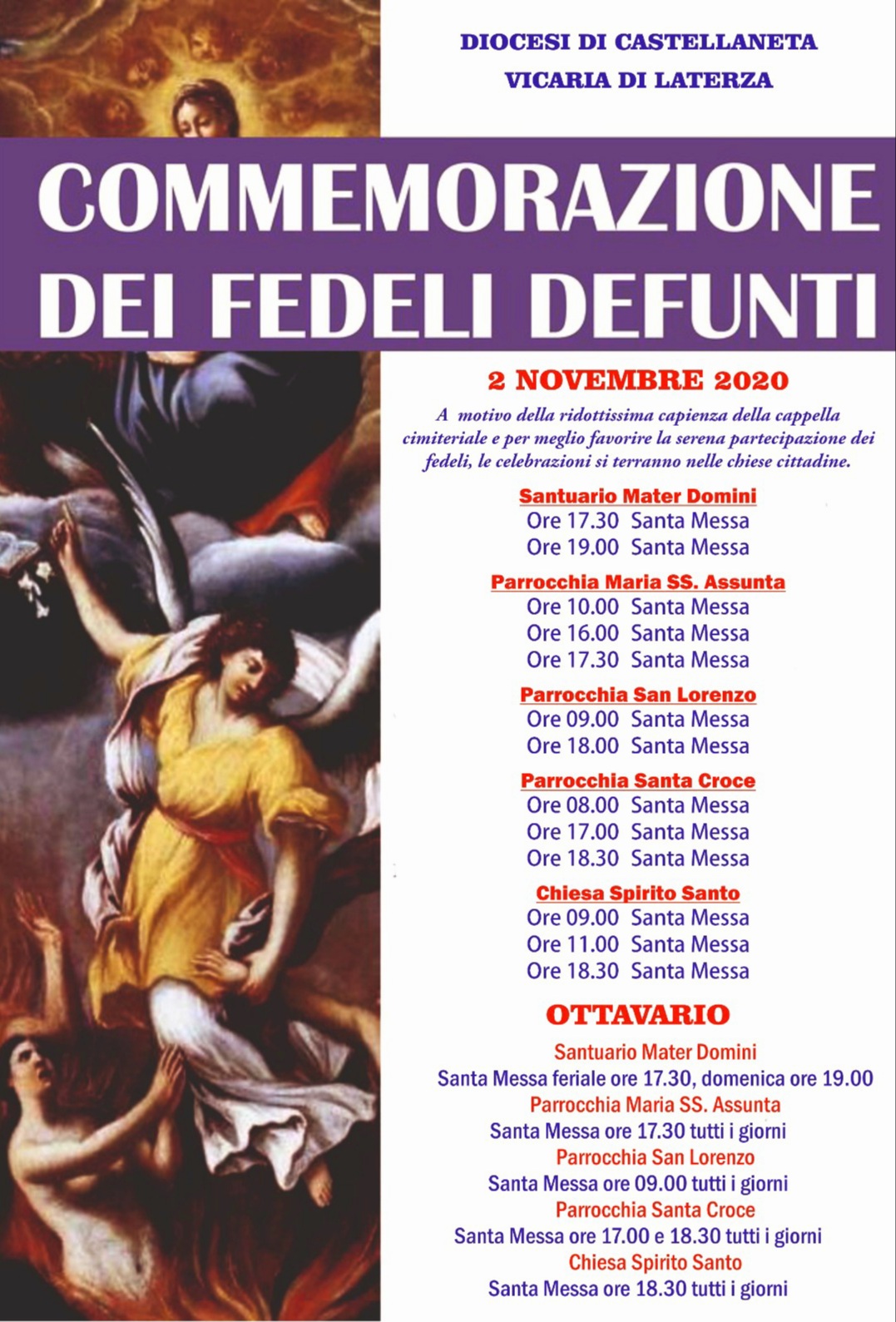 Commemorazione Dei Fedeli Defunti Santuario Mater Domini Laterza 